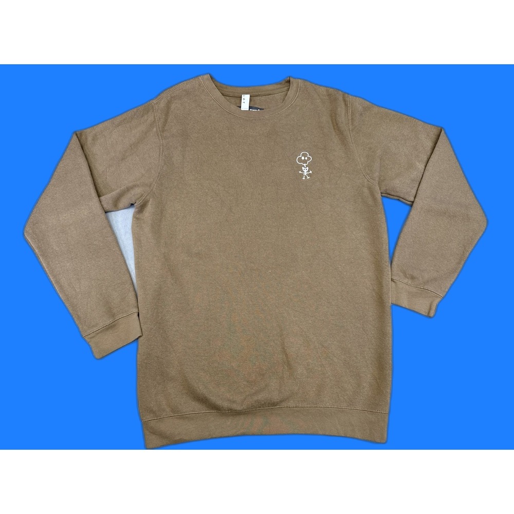 L.A.T Skeleton Halloween Sweatshirt M Brown Cotton Long Sleeve Crewneck